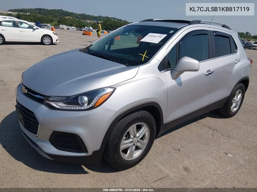 2019 Chevrolet Trax Lt VIN: KL7CJLSB1KB817119 Lot: 45685790
