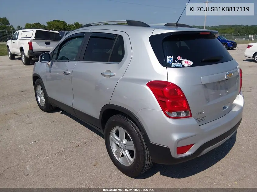 2019 Chevrolet Trax Lt VIN: KL7CJLSB1KB817119 Lot: 45685790