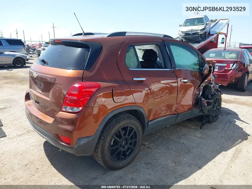 2019 Chevrolet Trax Lt VIN: 3GNCJPSB6KL293529 Lot: 45690793
