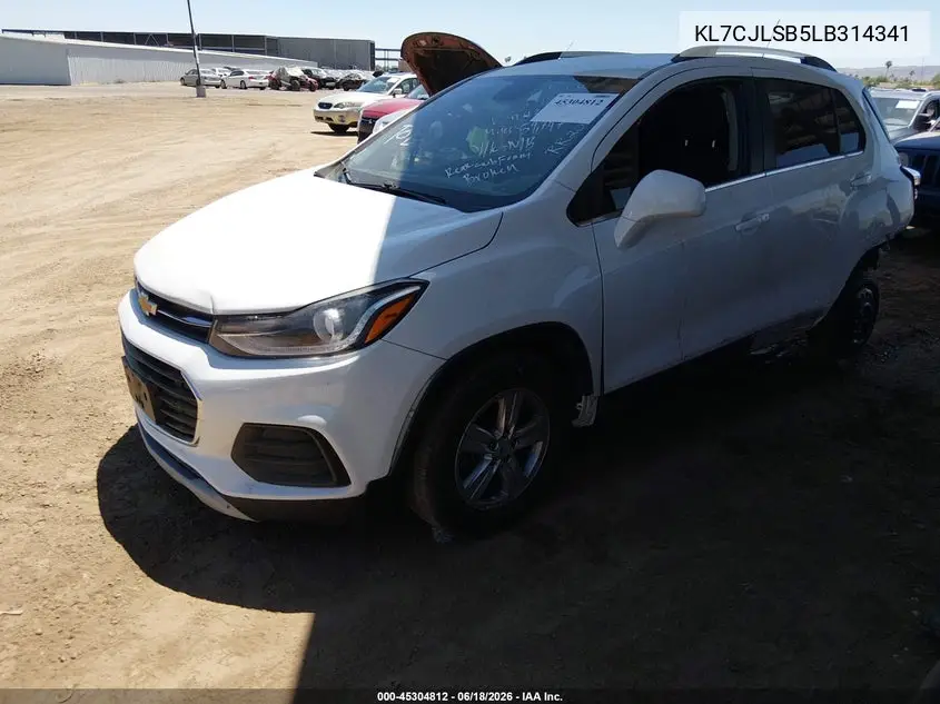 2020 Chevrolet Trax Fwd Lt VIN: KL7CJLSB5LB314341 Lot: 45304812