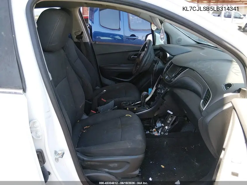 2020 Chevrolet Trax Fwd Lt VIN: KL7CJLSB5LB314341 Lot: 45304812