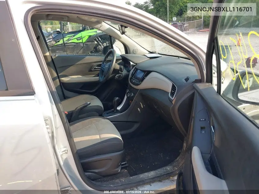 2020 Chevrolet Trax Awd Ls VIN: 3GNCJNSBXLL116701 Lot: 45634569