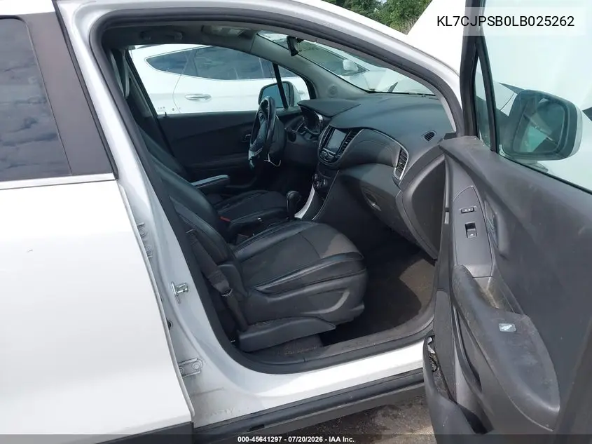 2020 Chevrolet Trax Awd Lt VIN: KL7CJPSB0LB025262 Lot: 45641297