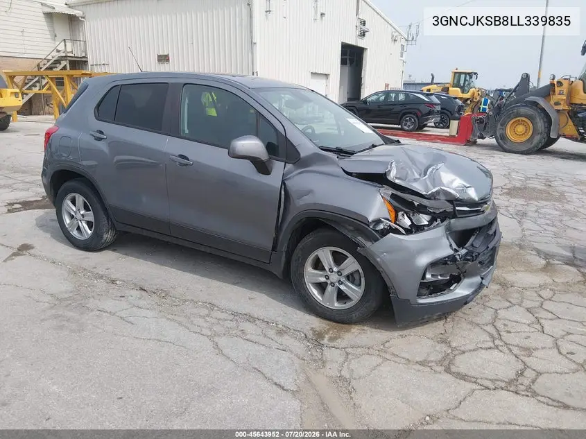 2020 Chevrolet Trax Fwd Ls VIN: 3GNCJKSB8LL339835 Lot: 45643952