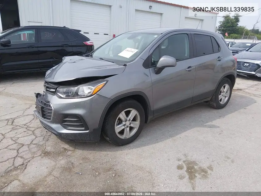 2020 Chevrolet Trax Fwd Ls VIN: 3GNCJKSB8LL339835 Lot: 45643952