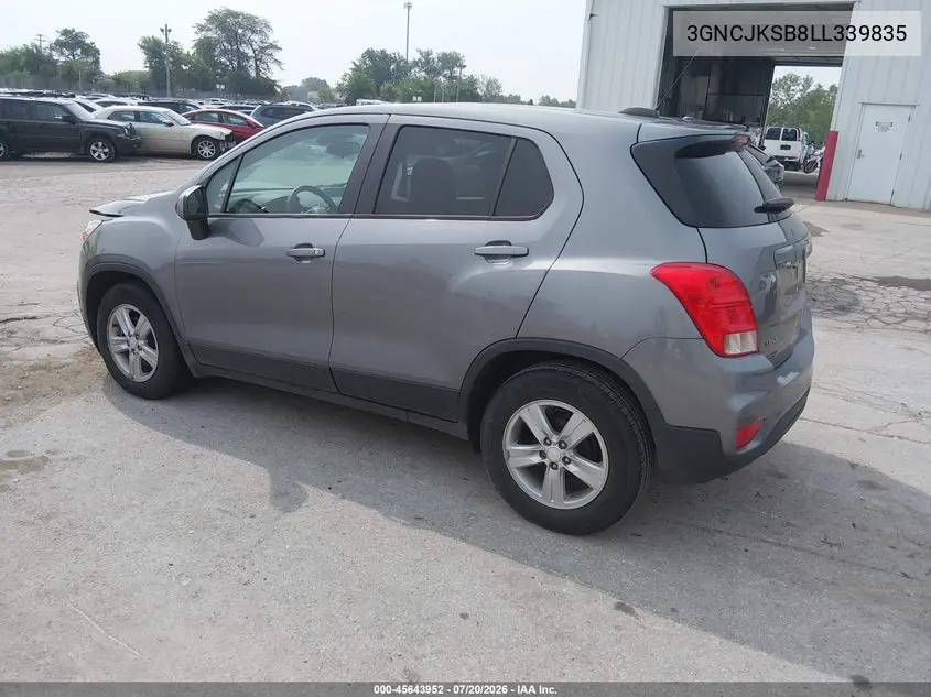 2020 Chevrolet Trax Fwd Ls VIN: 3GNCJKSB8LL339835 Lot: 45643952