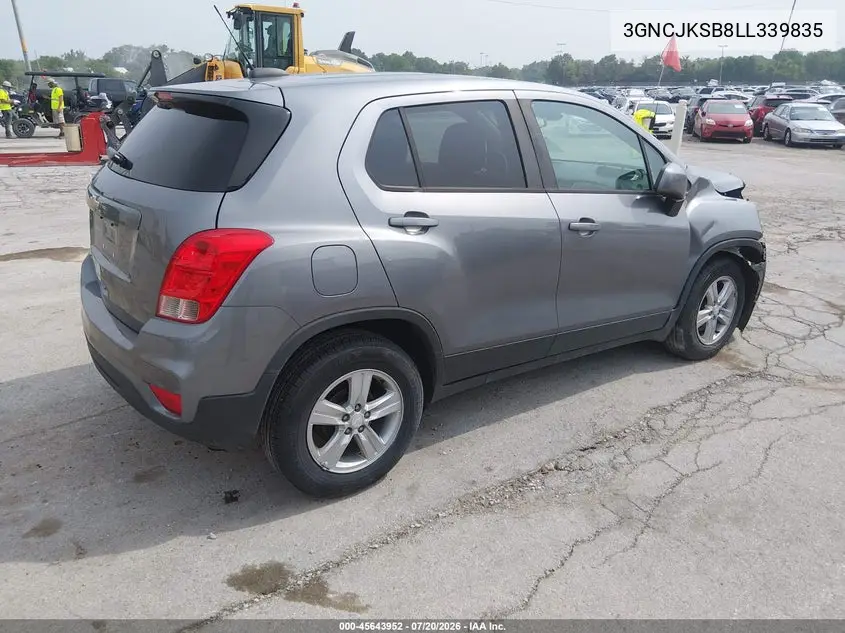 2020 Chevrolet Trax Fwd Ls VIN: 3GNCJKSB8LL339835 Lot: 45643952
