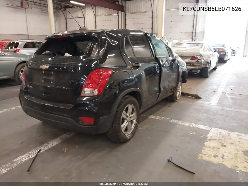 2020 Chevrolet Trax Awd Ls VIN: KL7CJNSB5LB071626 Lot: 45656918