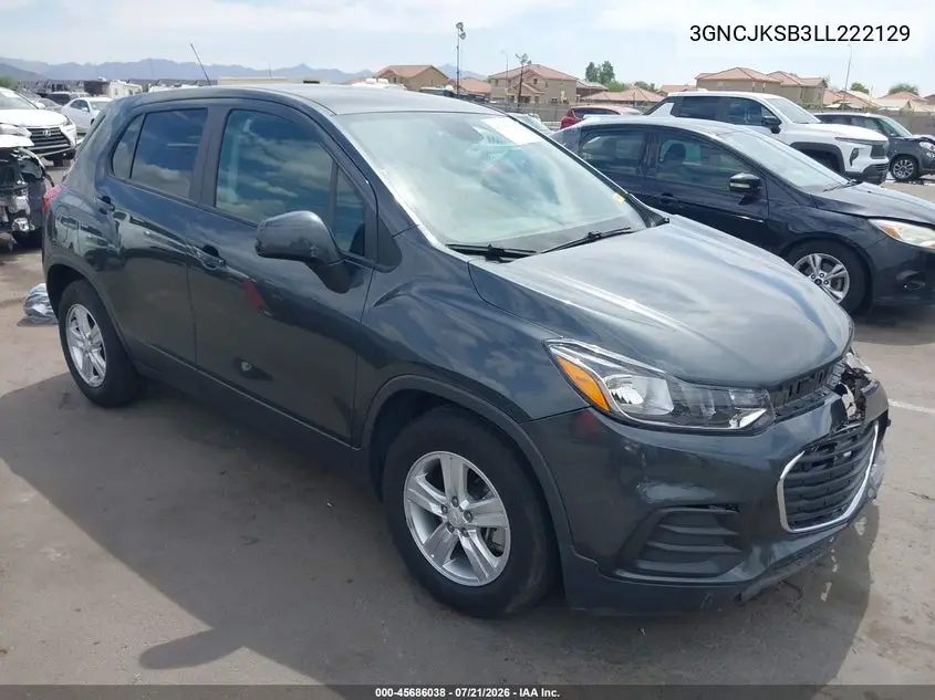 2020 Chevrolet Trax Fwd Ls VIN: 3GNCJKSB3LL222129 Lot: 45686038