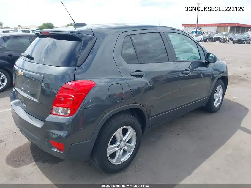 2020 Chevrolet Trax Fwd Ls VIN: 3GNCJKSB3LL222129 Lot: 45686038