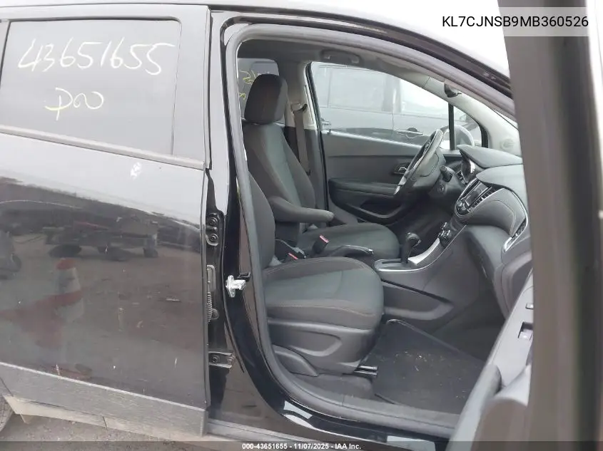 KL7CJNSB9MB360526 2021 Chevrolet Trax Awd Ls