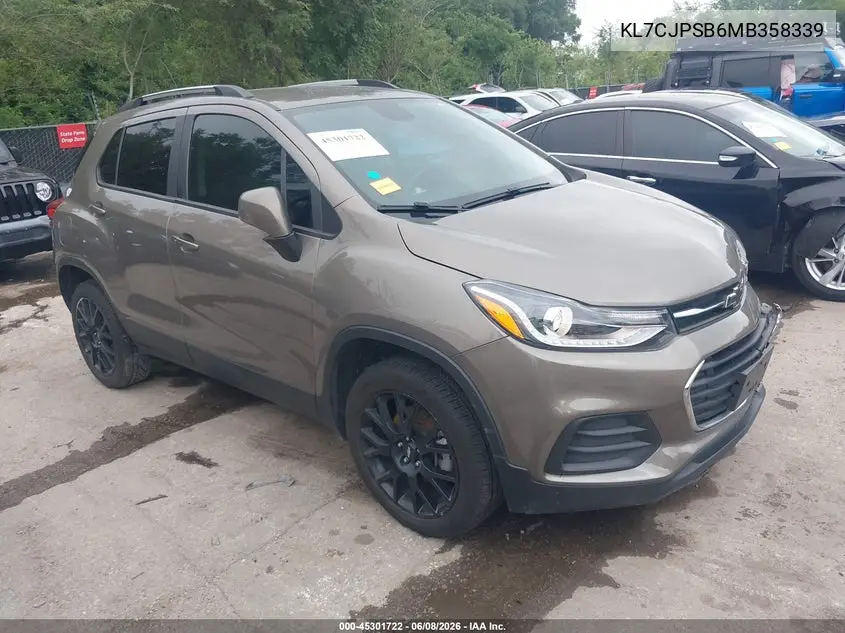 2021 Chevrolet Trax Awd Lt VIN: KL7CJPSB6MB358339 Lot: 45301722