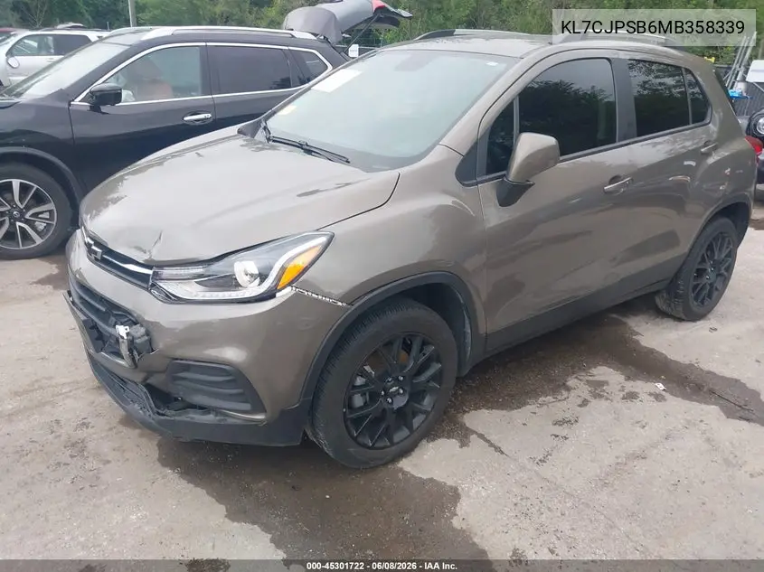 2021 Chevrolet Trax Awd Lt VIN: KL7CJPSB6MB358339 Lot: 45301722
