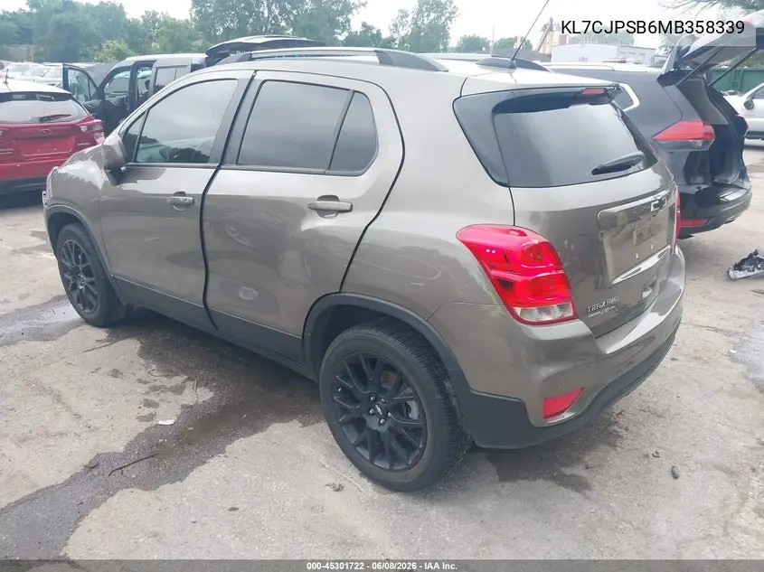 2021 Chevrolet Trax Awd Lt VIN: KL7CJPSB6MB358339 Lot: 45301722