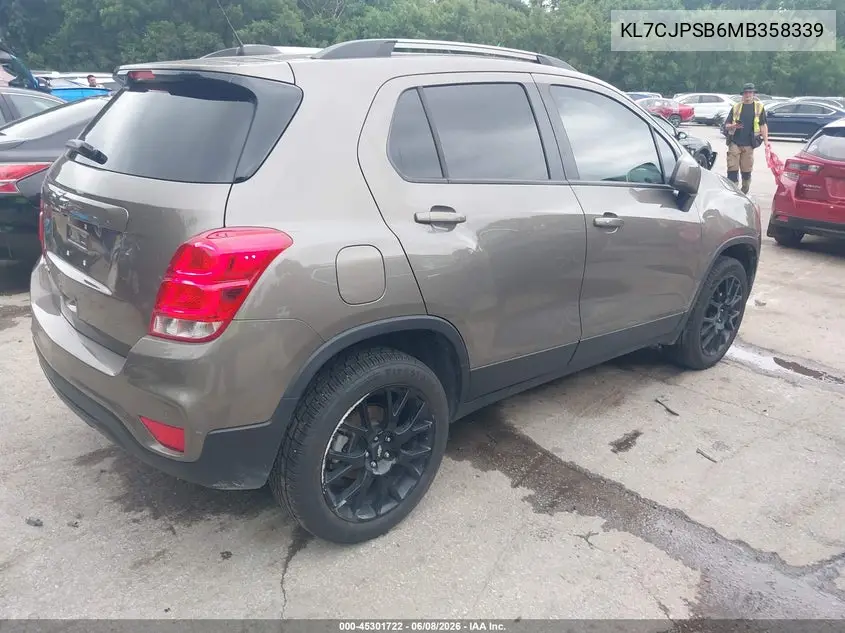 2021 Chevrolet Trax Awd Lt VIN: KL7CJPSB6MB358339 Lot: 45301722