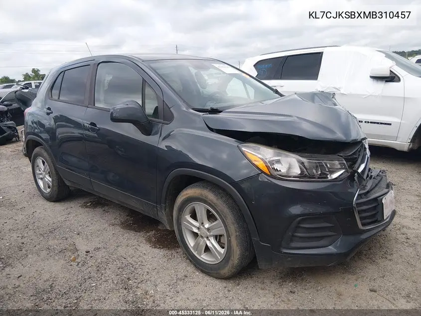 2021 Chevrolet Trax Fwd Ls VIN: KL7CJKSBXMB310457 Lot: 45333125