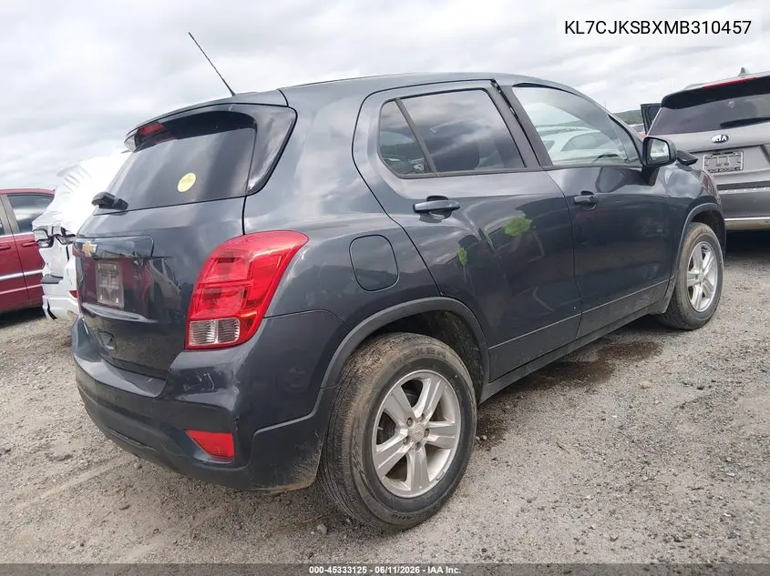 2021 Chevrolet Trax Fwd Ls VIN: KL7CJKSBXMB310457 Lot: 45333125