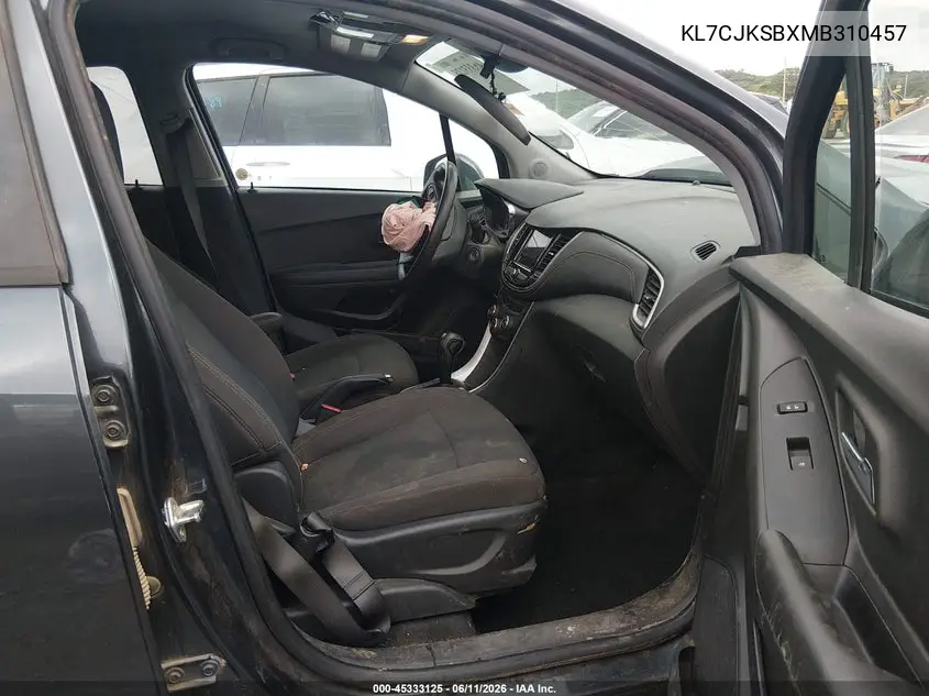 2021 Chevrolet Trax Fwd Ls VIN: KL7CJKSBXMB310457 Lot: 45333125