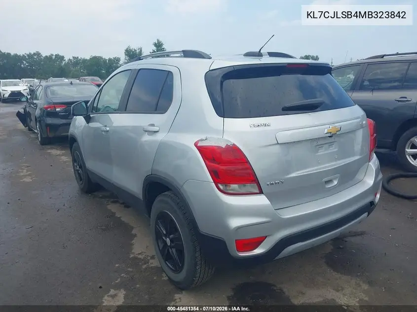 2021 Chevrolet Trax Fwd Lt VIN: KL7CJLSB4MB323842 Lot: 45481354
