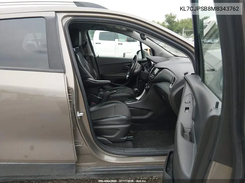 2021 Chevrolet Trax Awd Lt VIN: KL7CJPSB8MB343762 Lot: 45642668