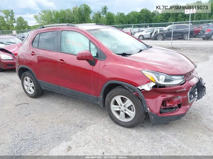 2022 Chevrolet Trax Awd Lt VIN: KL7CJPSM9NB515073 Lot: 45401286