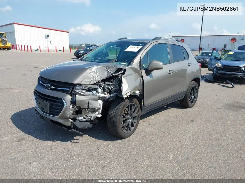 2022 Chevrolet Trax Awd Lt VIN: KL7CJPSM2NB502861 Lot: 45656280