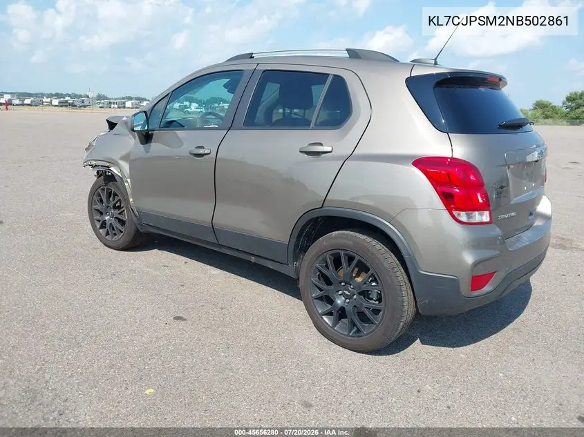 2022 Chevrolet Trax Awd Lt VIN: KL7CJPSM2NB502861 Lot: 45656280
