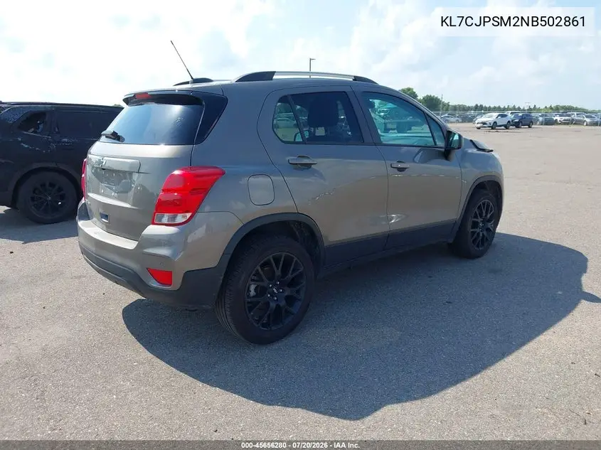2022 Chevrolet Trax Awd Lt VIN: KL7CJPSM2NB502861 Lot: 45656280