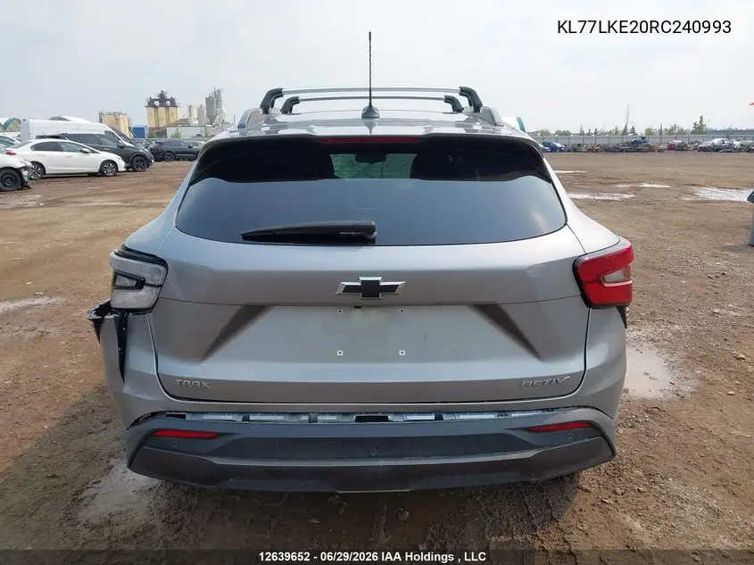 2024 Chevrolet Trax Activ VIN: KL77LKE20RC240993 Lot: 12639652x