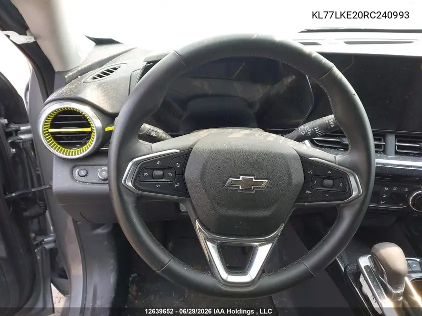 2024 Chevrolet Trax Activ VIN: KL77LKE20RC240993 Lot: 12639652x