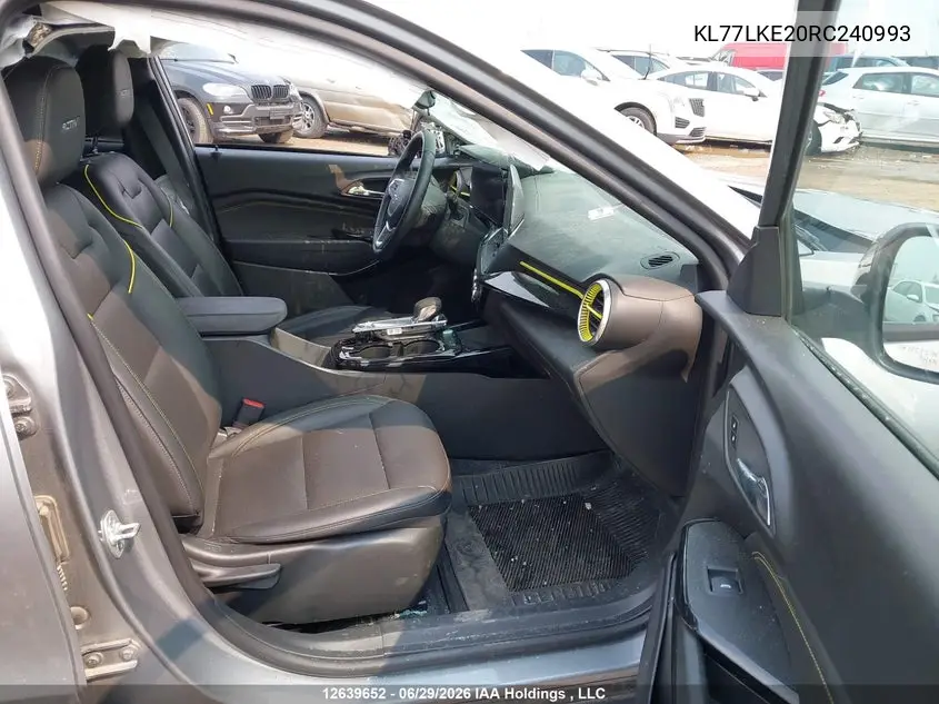 2024 Chevrolet Trax Activ VIN: KL77LKE20RC240993 Lot: 12639652x