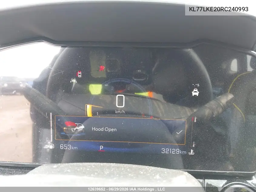2024 Chevrolet Trax Activ VIN: KL77LKE20RC240993 Lot: 12639652x