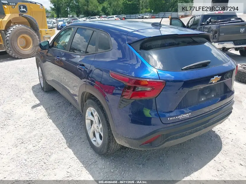 2024 Chevrolet Trax Fwd Sp VIN: KL77LFE29RC087294 Lot: 45354458