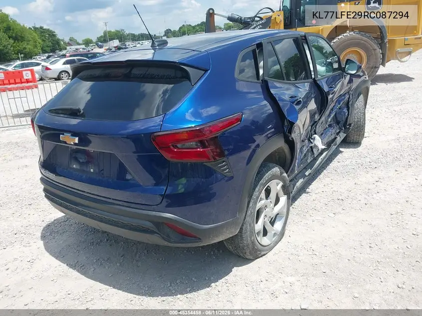 2024 Chevrolet Trax Fwd Sp VIN: KL77LFE29RC087294 Lot: 45354458
