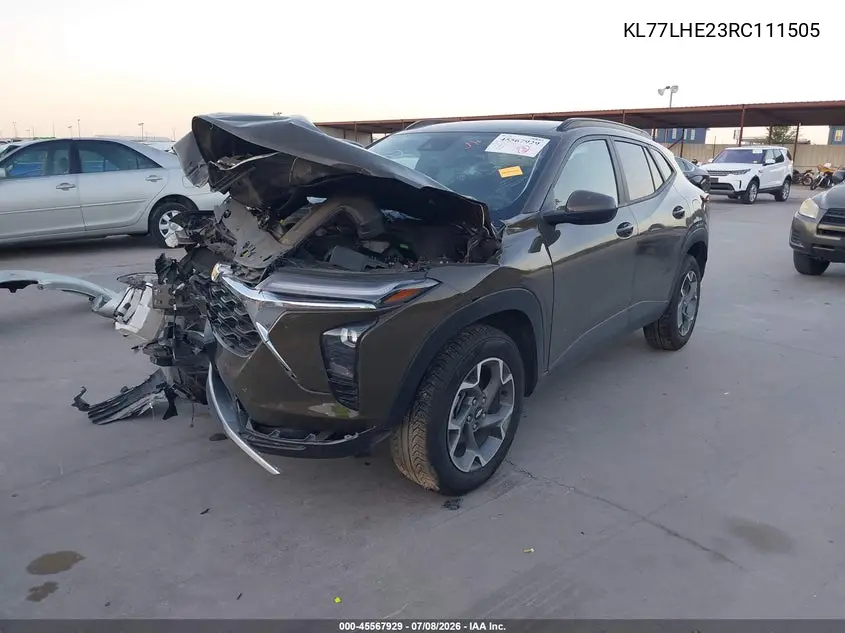 2024 Chevrolet Trax Fwd Lt VIN: KL77LHE23RC111505 Lot: 45567929