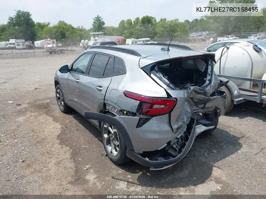 2024 Chevrolet Trax Fwd Lt VIN: KL77LHE27RC158455 Lot: 45675758
