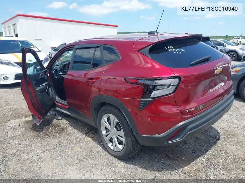 2025 Chevrolet Trax Fwd Ls VIN: KL77LFEP1SC010940 Lot: 45274707