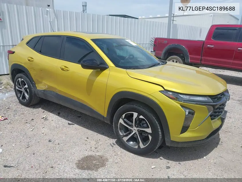 2025 Chevrolet Trax Fwd 1Rs VIN: KL77LGEP4SC189688 Lot: 45611150