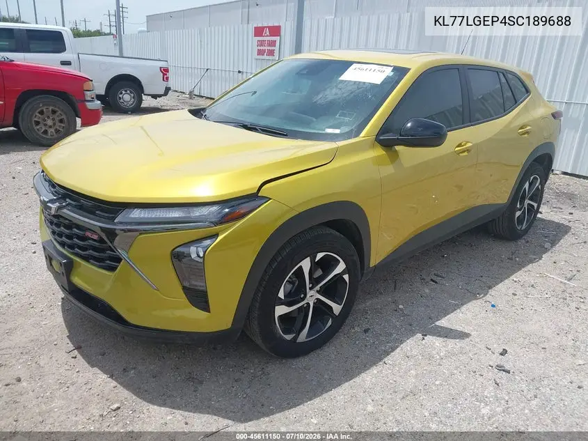 2025 Chevrolet Trax Fwd 1Rs VIN: KL77LGEP4SC189688 Lot: 45611150