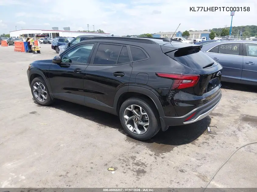 2026 Chevrolet Trax Fwd Lt VIN: KL77LHEP1TC003158 Lot: 45565207