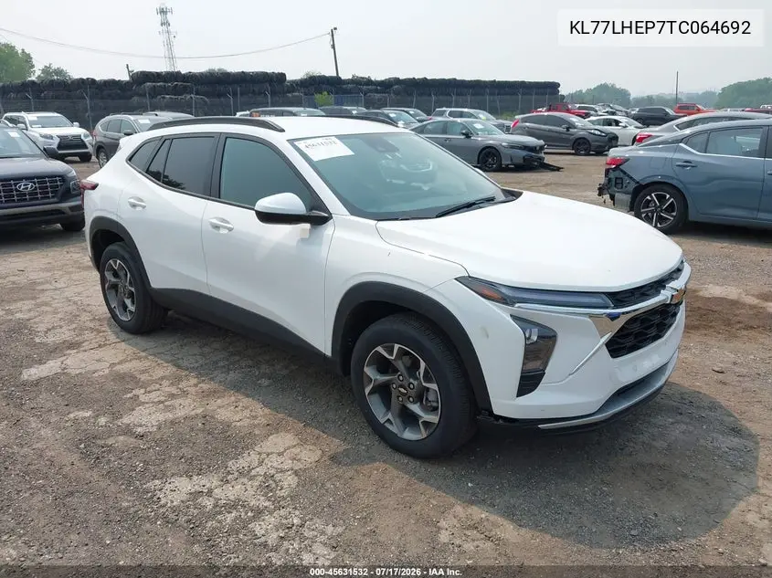 2026 Chevrolet Trax Fwd Lt VIN: KL77LHEP7TC064692 Lot: 45631532
