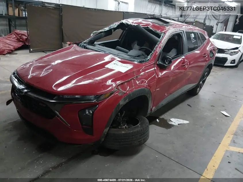 2026 Chevrolet Trax Fwd 1Rs VIN: KL77LGEP3TC046331 Lot: 45674409