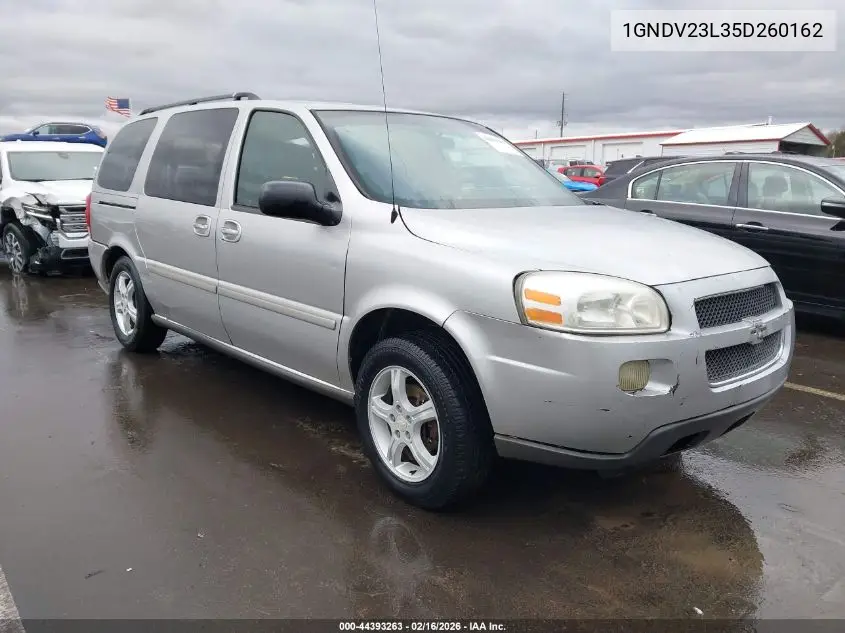2005 Chevrolet Uplander Ls VIN: 1GNDV23L35D260162 Lot: 44393263