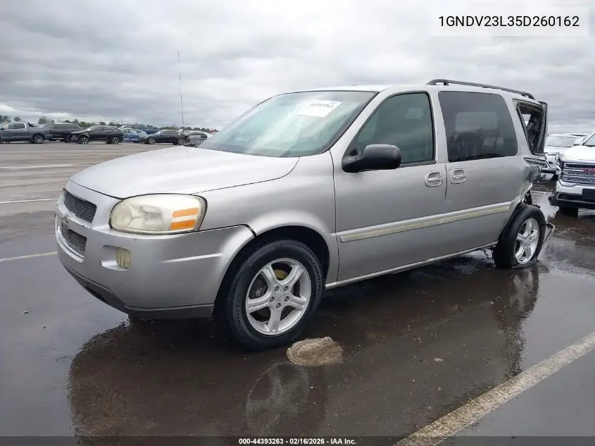 2005 Chevrolet Uplander Ls VIN: 1GNDV23L35D260162 Lot: 44393263