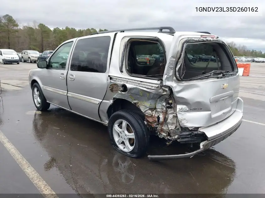 2005 Chevrolet Uplander Ls VIN: 1GNDV23L35D260162 Lot: 44393263