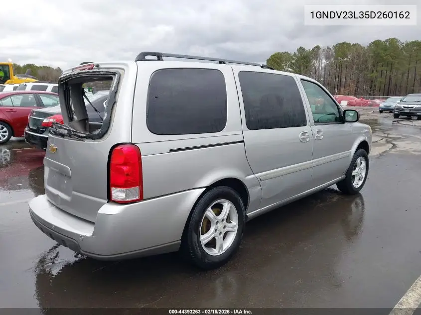2005 Chevrolet Uplander Ls VIN: 1GNDV23L35D260162 Lot: 44393263