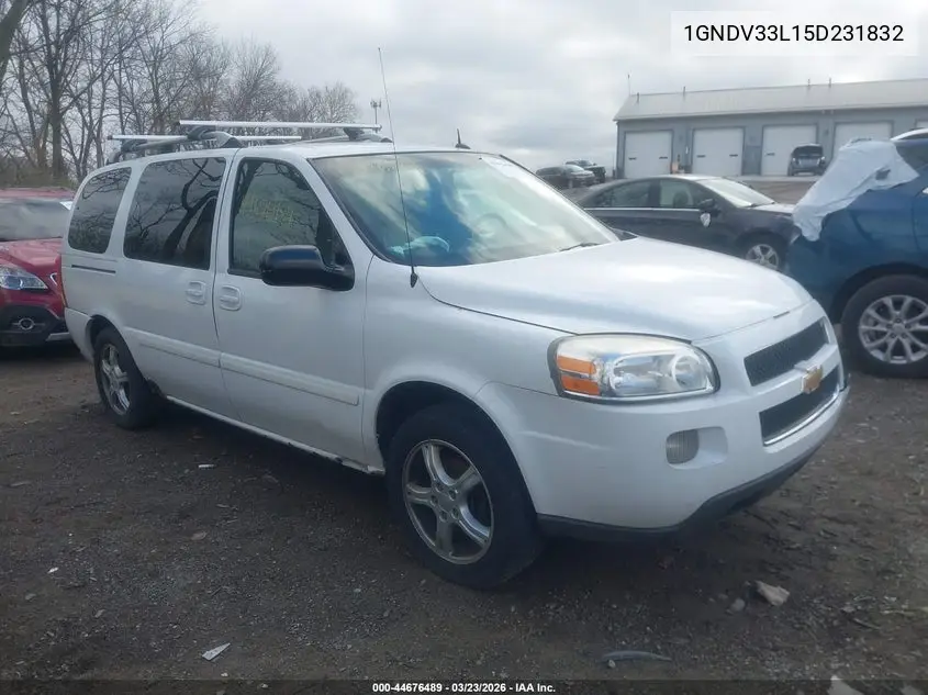 2005 Chevrolet Uplander Lt VIN: 1GNDV33L15D231832 Lot: 44676489