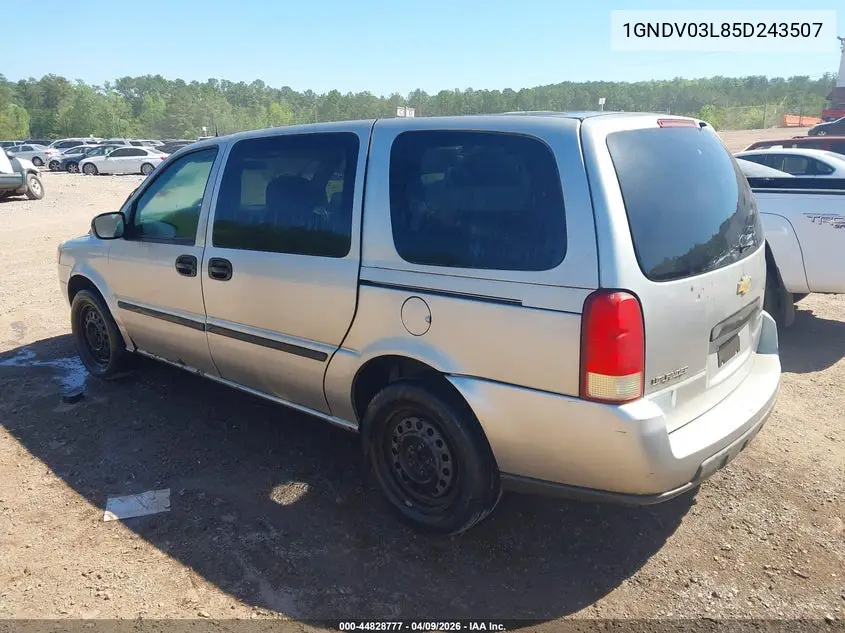 2005 Chevrolet Uplander VIN: 1GNDV03L85D243507 Lot: 44828777