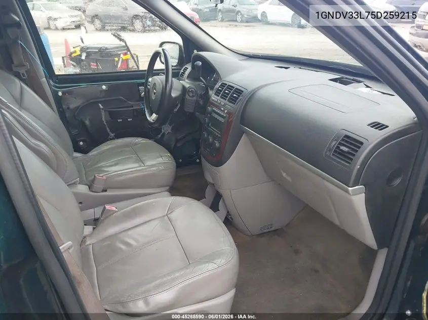 2005 Chevrolet Uplander Lt VIN: 1GNDV33L75D259215 Lot: 45268590