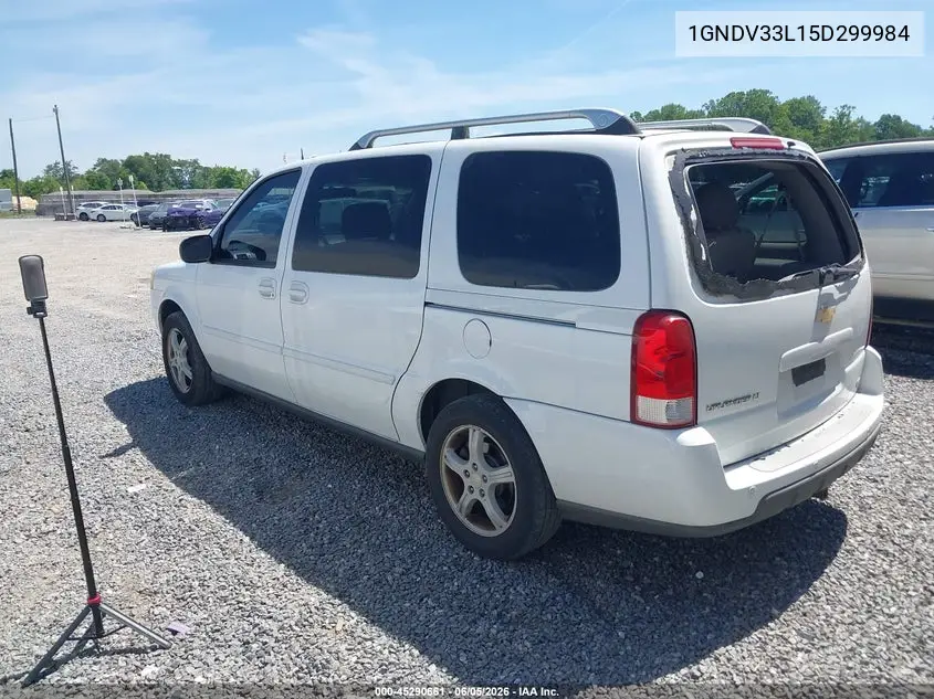 2005 Chevrolet Uplander Lt VIN: 1GNDV33L15D299984 Lot: 45290661